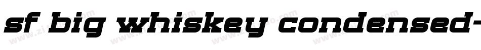 sf big whiskey condensed字体转换